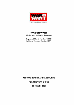 War On Want's Annual Report And Accounts For The Year Ended 31 March ...